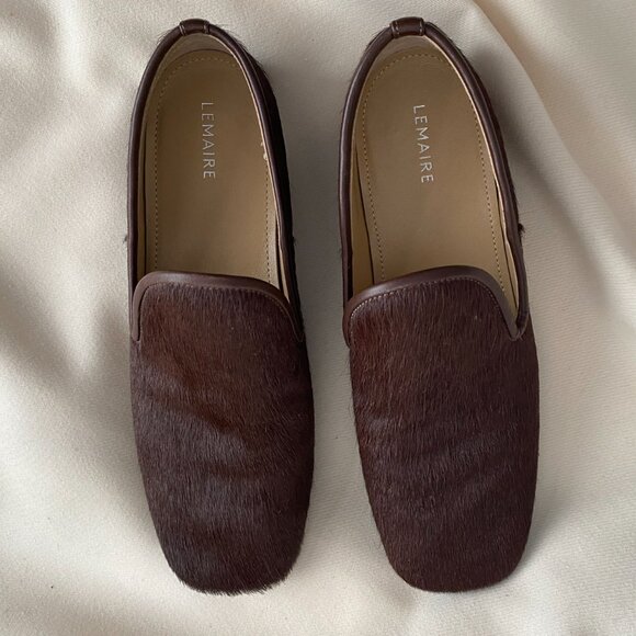 Lemaire Brown Calf Hair Loafers, size 36 - Picture 7 of 10